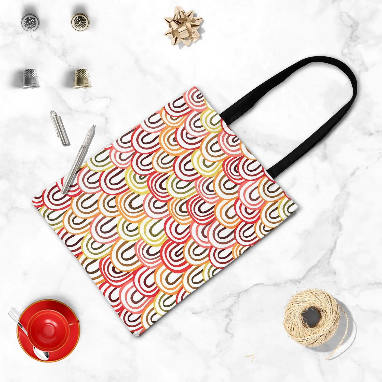 Abstract Doodles D1 Tote Bag Shoulder Purse | Multipurpose