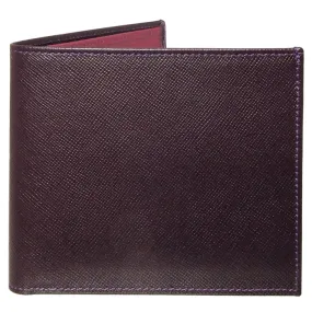 Amethyst Fuchsia Bi-Colored Saffiano Leather Billfold