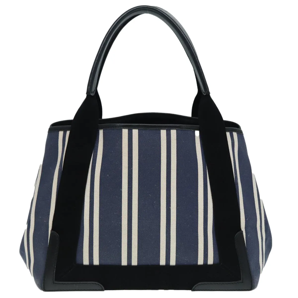 Balenciaga Navy Cabas Blue Canvas Handbag (Pre-Owned)