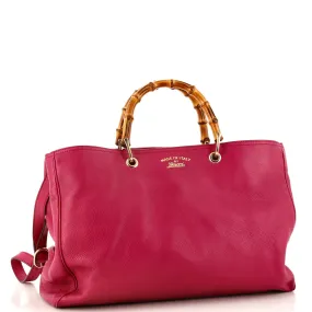 Bamboo Shopper Tote Leather Large