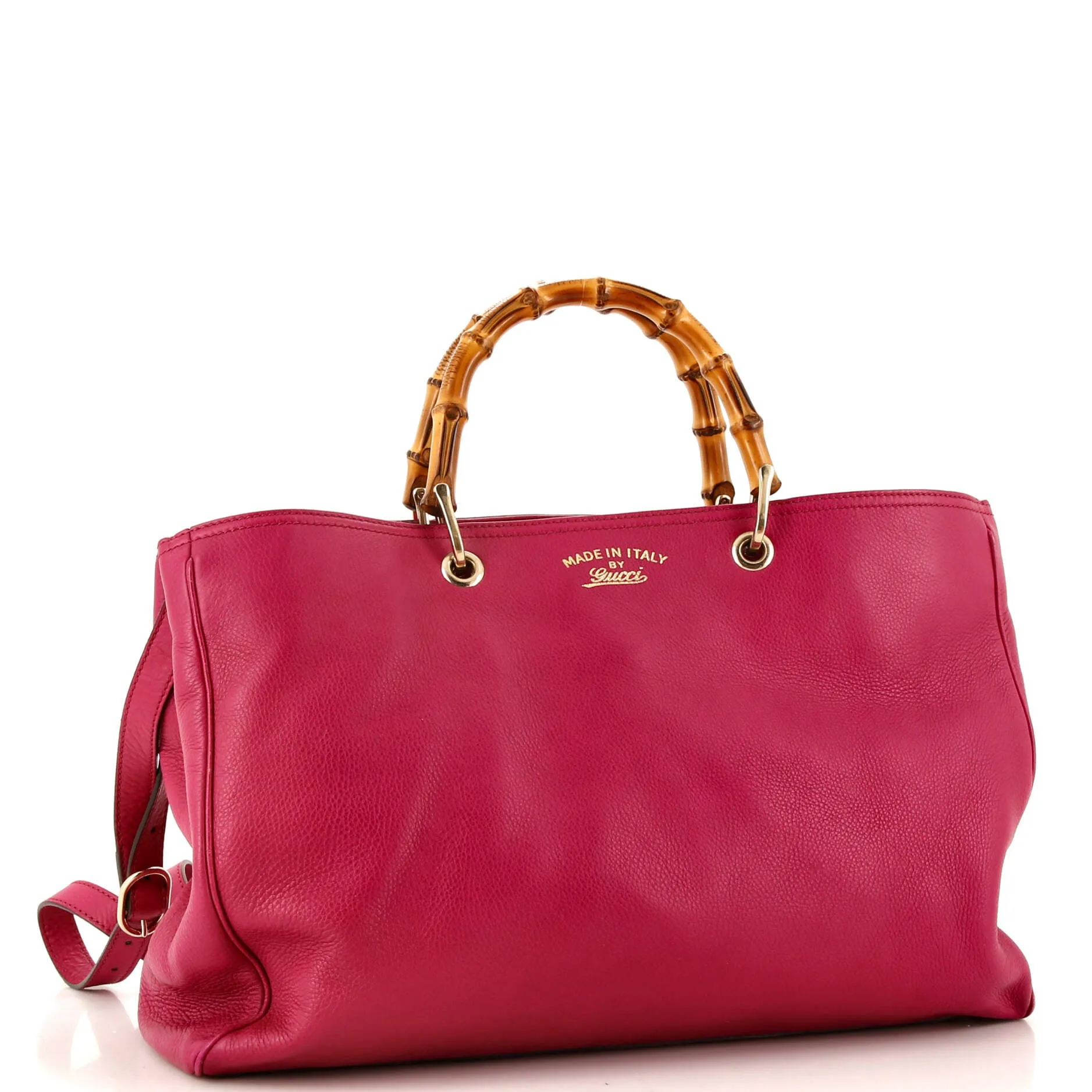 Bamboo Shopper Tote Leather Large