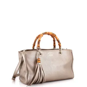 Bamboo Shopper Tote Leather Medium