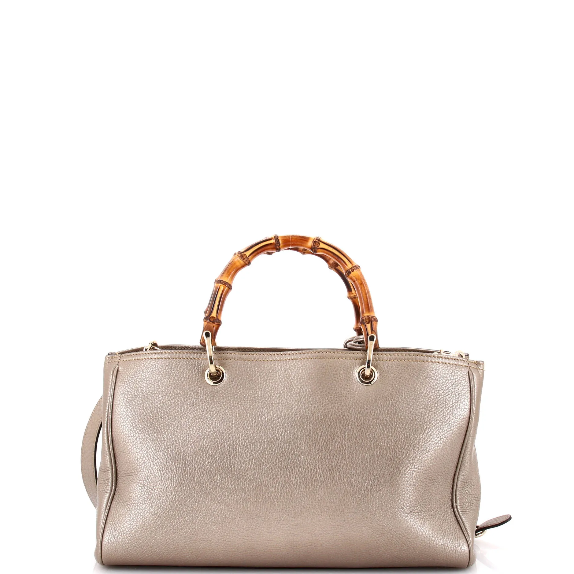 Bamboo Shopper Tote Leather Medium