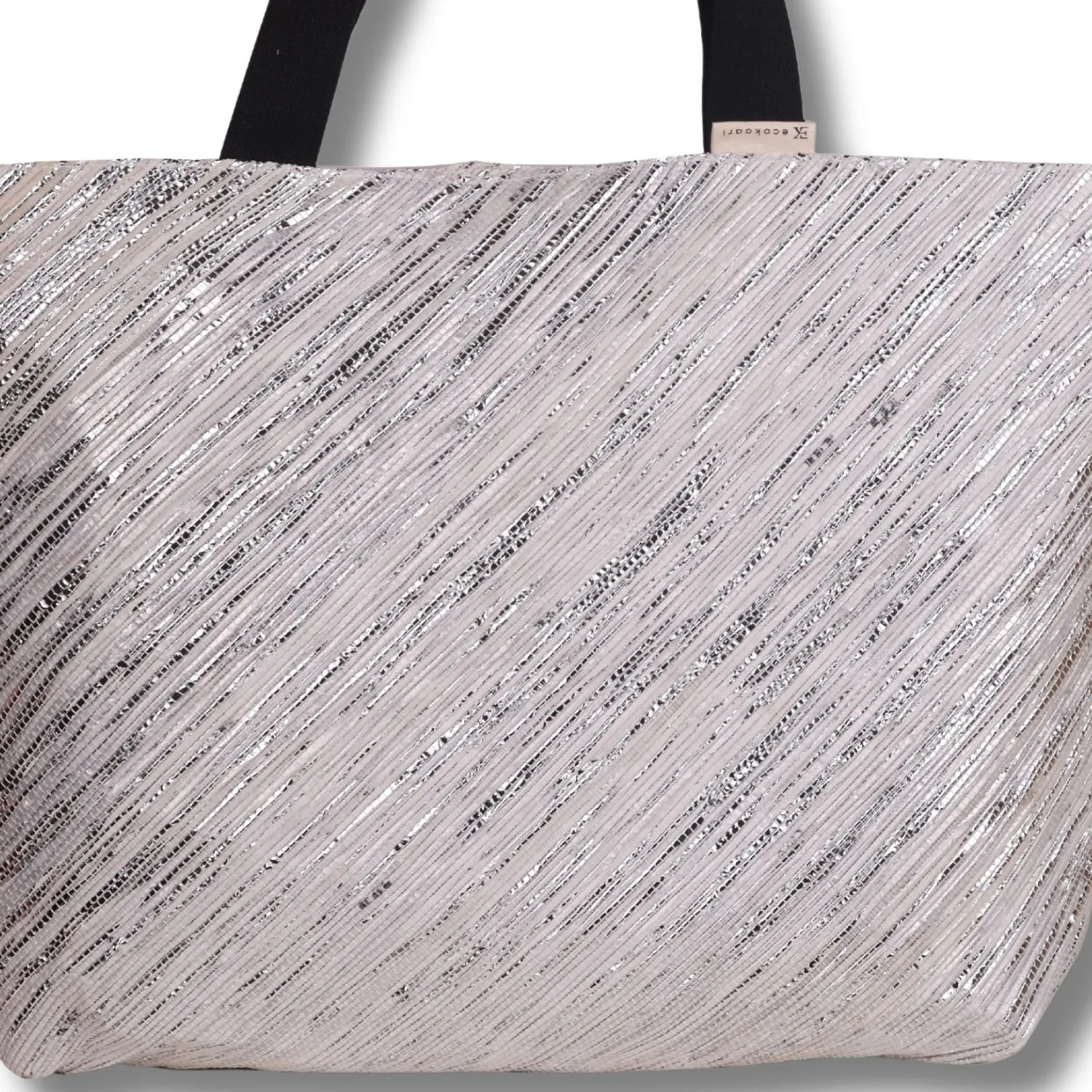 Beach Bag | Tote | Silver-White | Hand-Crafted | Spacious | Stylish
