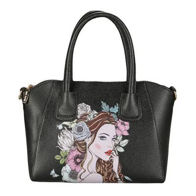 Big Smiley Trapeze Bag Women Fashion Printing Women Handbag Designer Handbags High Quality Ladies Bags Brand Pu Leather Tote Bag