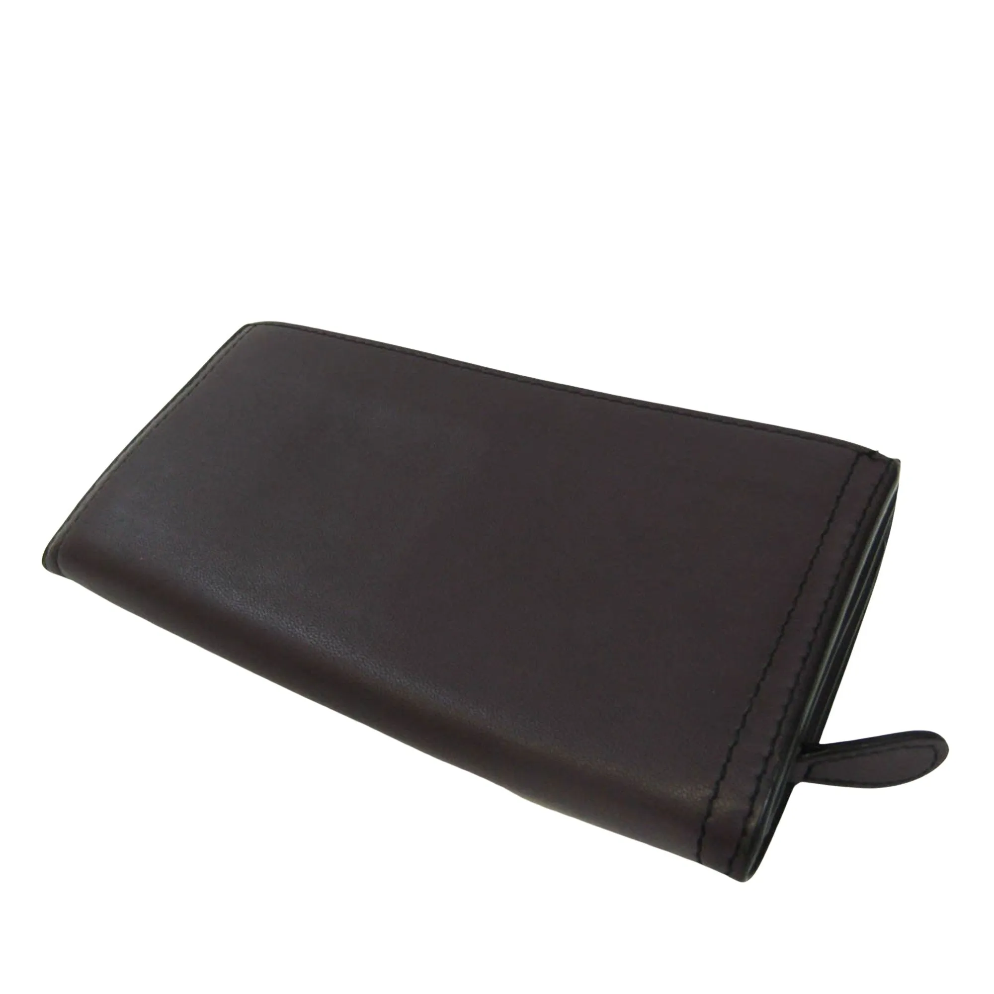 Bottega Veneta Intrecciato Brown Leather Wallet  (Pre-Owned)