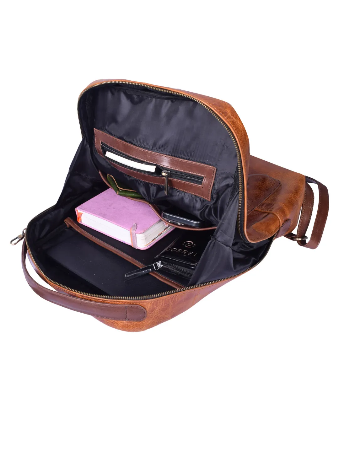 Brown Leather BuddyPack - The Urban Backpack