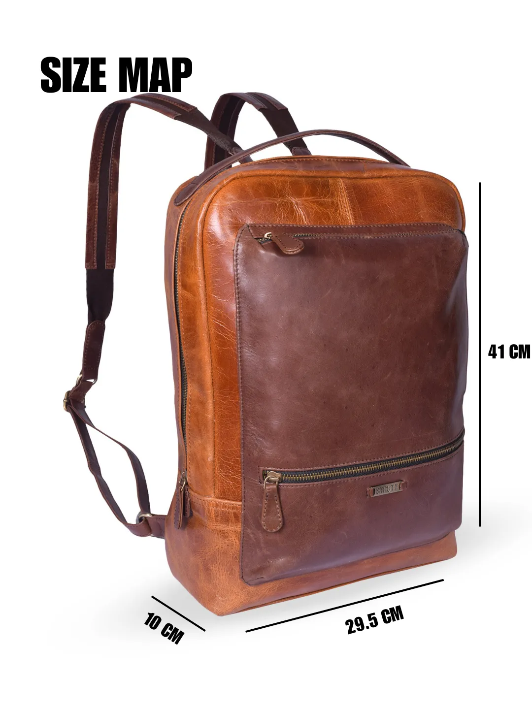 Brown Leather BuddyPack - The Urban Backpack