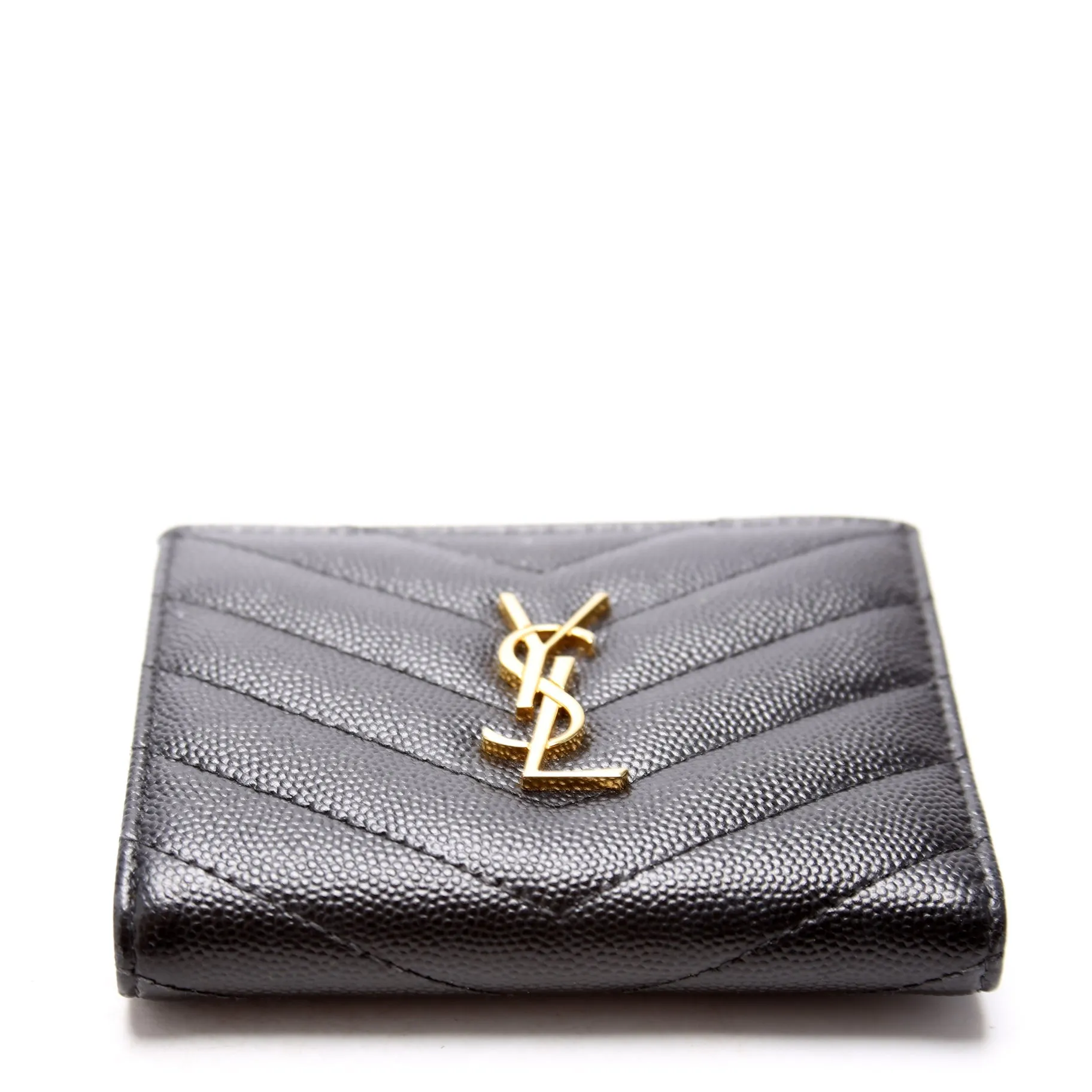 Cassandre Bi-Fold Wallet Grain De Poudre Black