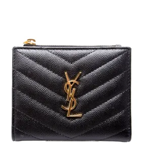 Cassandre Bi-Fold Wallet Grain De Poudre Black