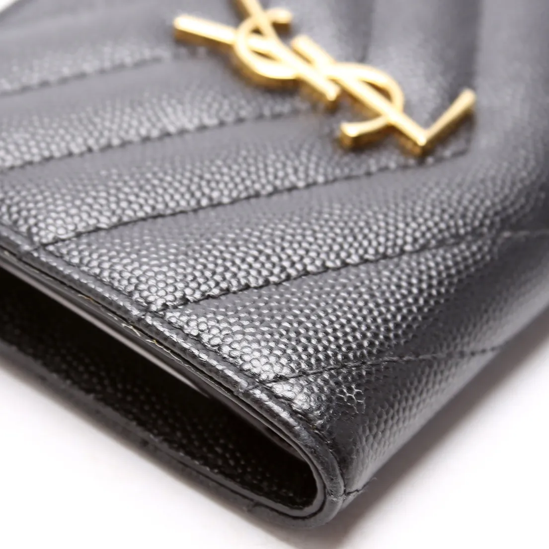 Cassandre Bi-Fold Wallet Grain De Poudre Black