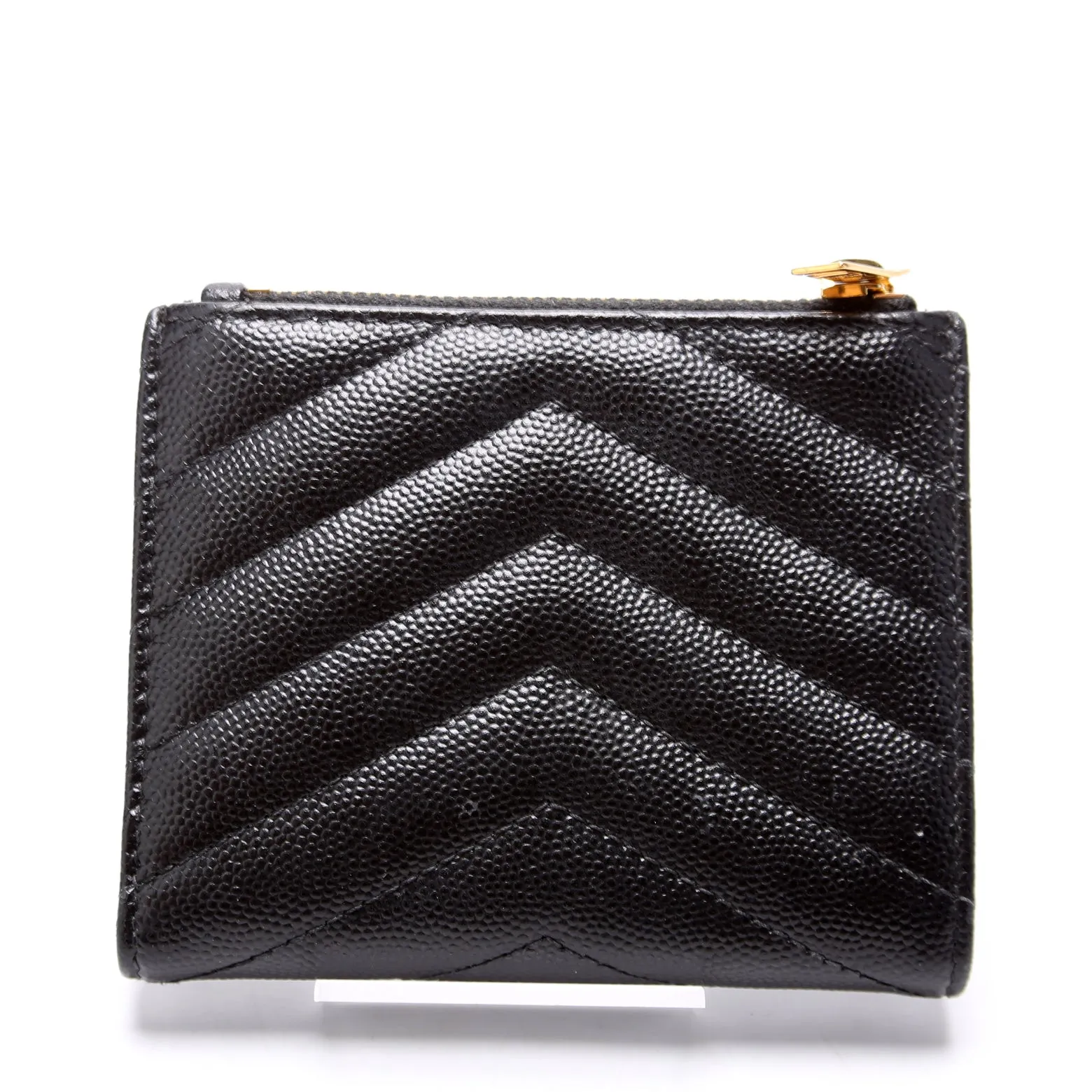 Cassandre Bi-Fold Wallet Grain De Poudre Black