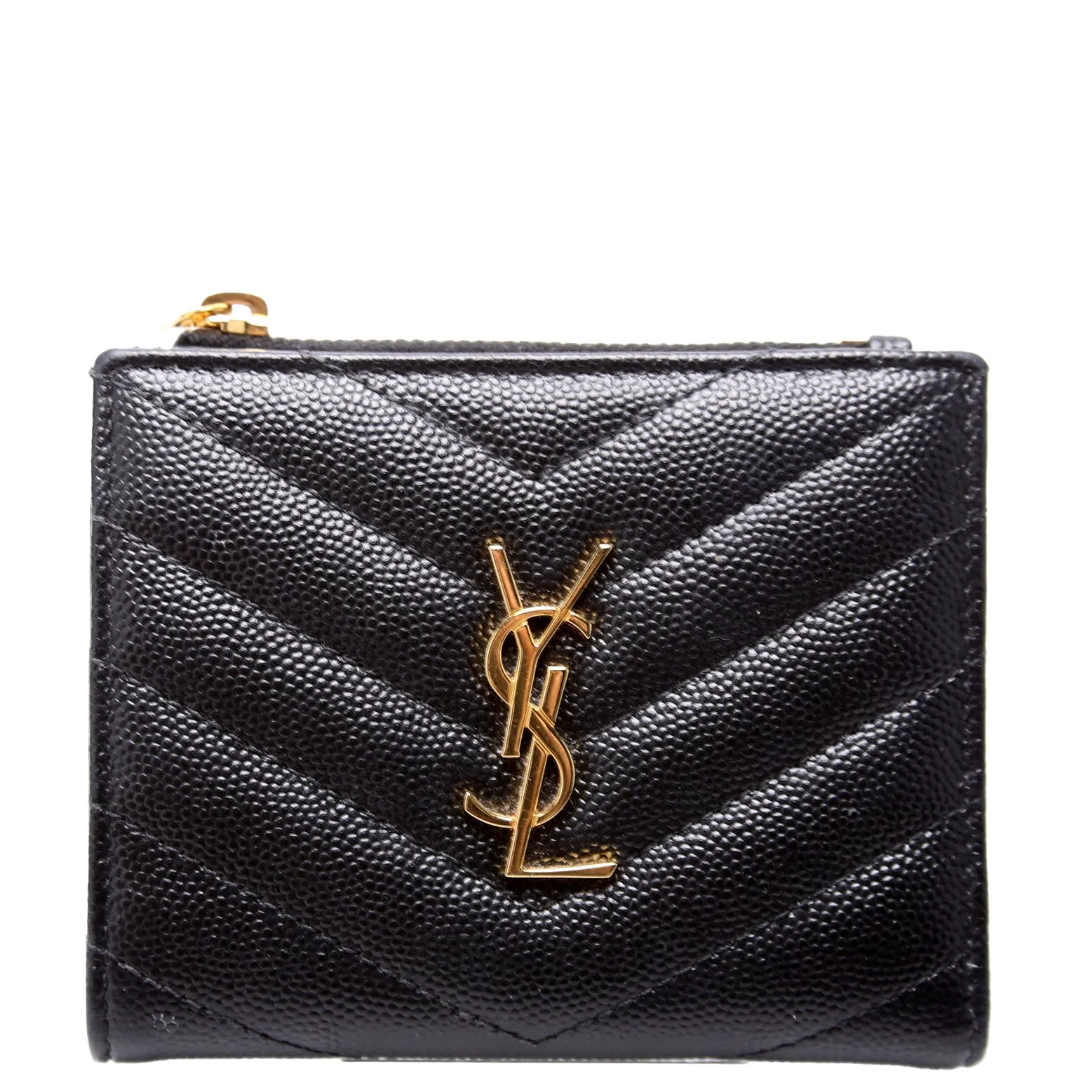 Cassandre Bi-Fold Wallet Grain De Poudre Black