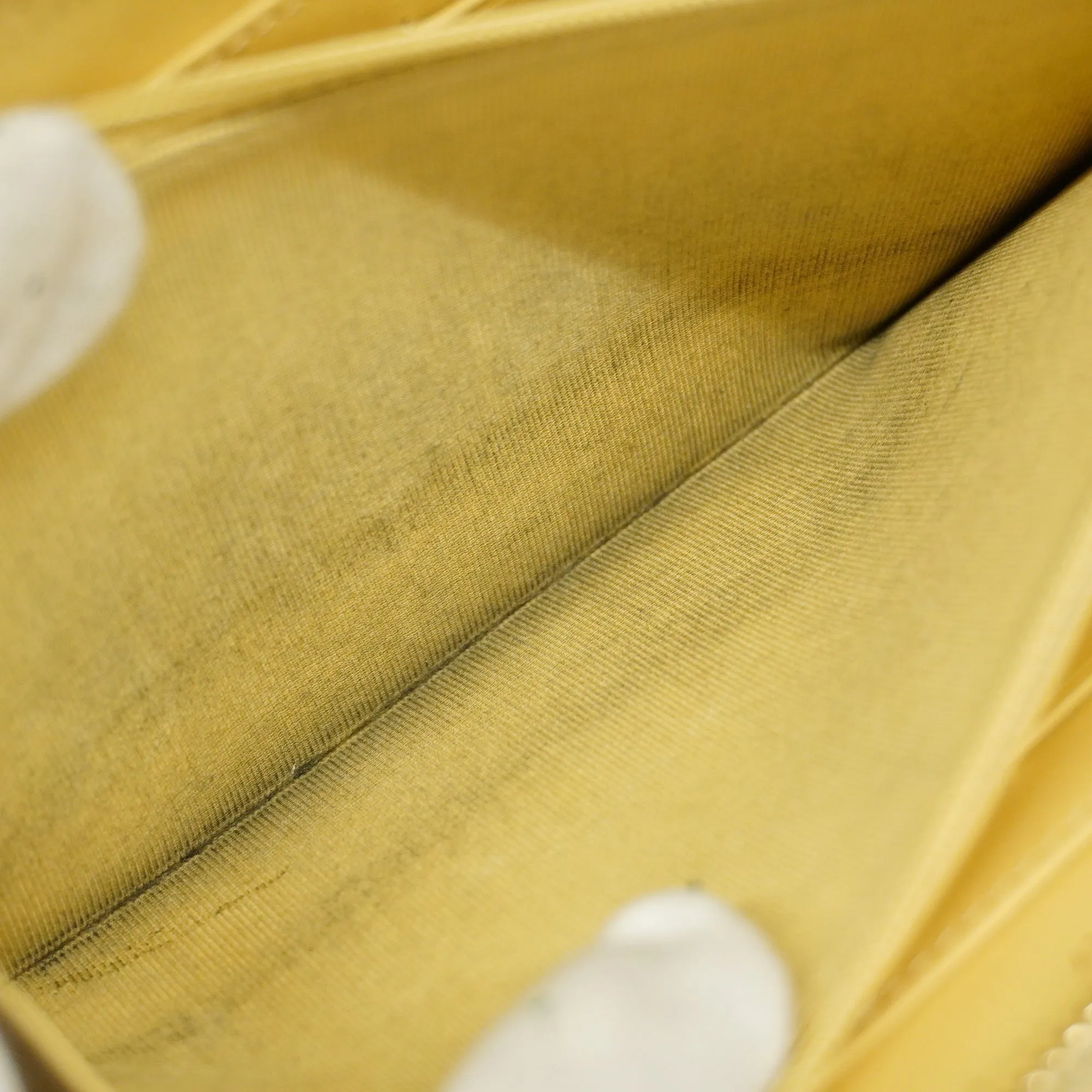 CHANEL  Camellia Bi-fold Long Wallet Gold Hardware Leather Yellow