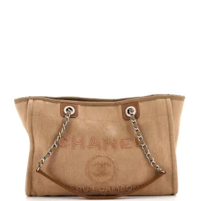 CHANEL CC DEAUVILLE CC CANVAS TOTE BAG