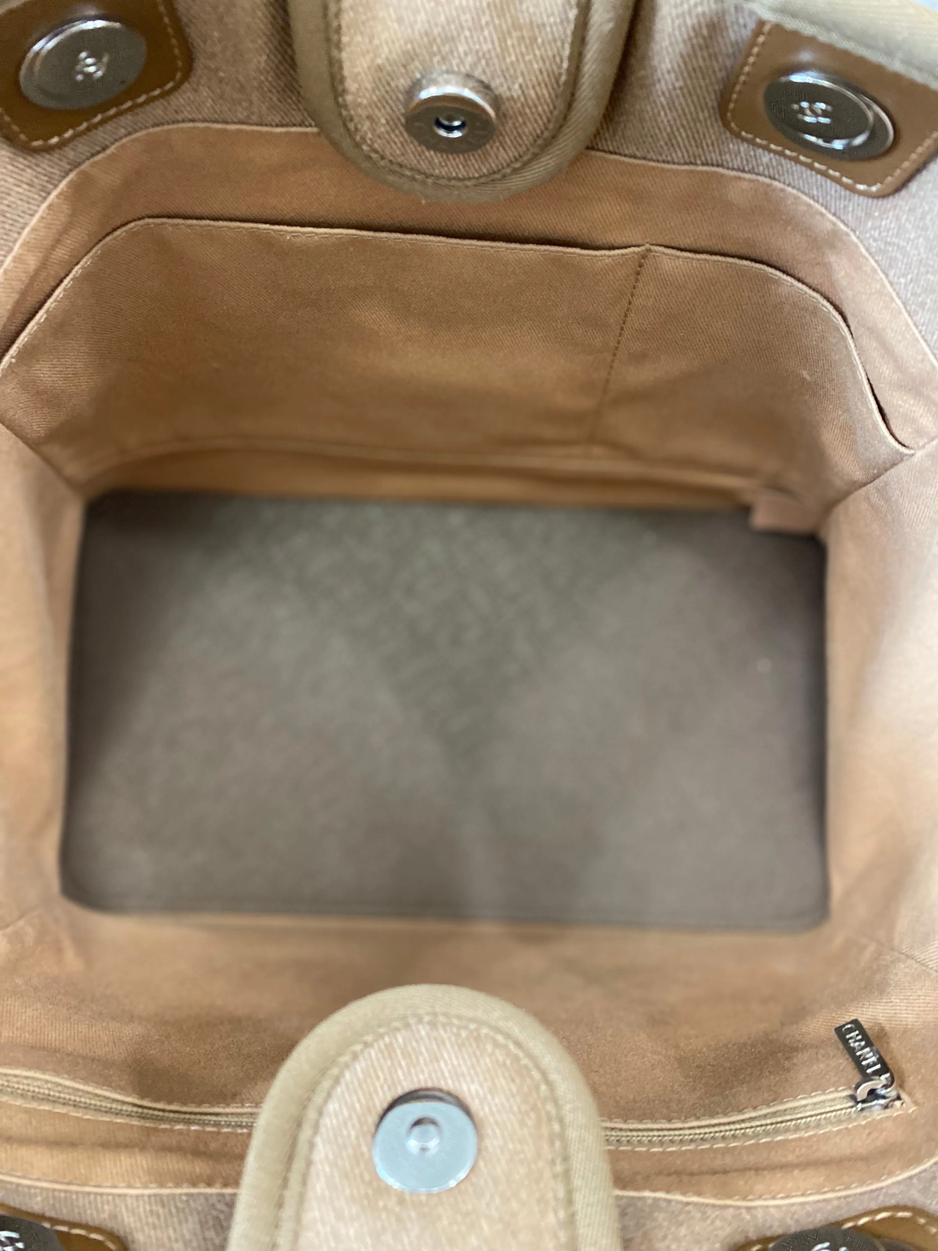 CHANEL CC DEAUVILLE CC CANVAS TOTE BAG