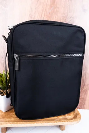 Church Days Black Canvas Bible Cover