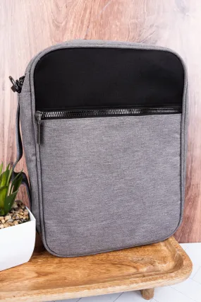 Church Days Gray and Black Canvas Bible Cover
