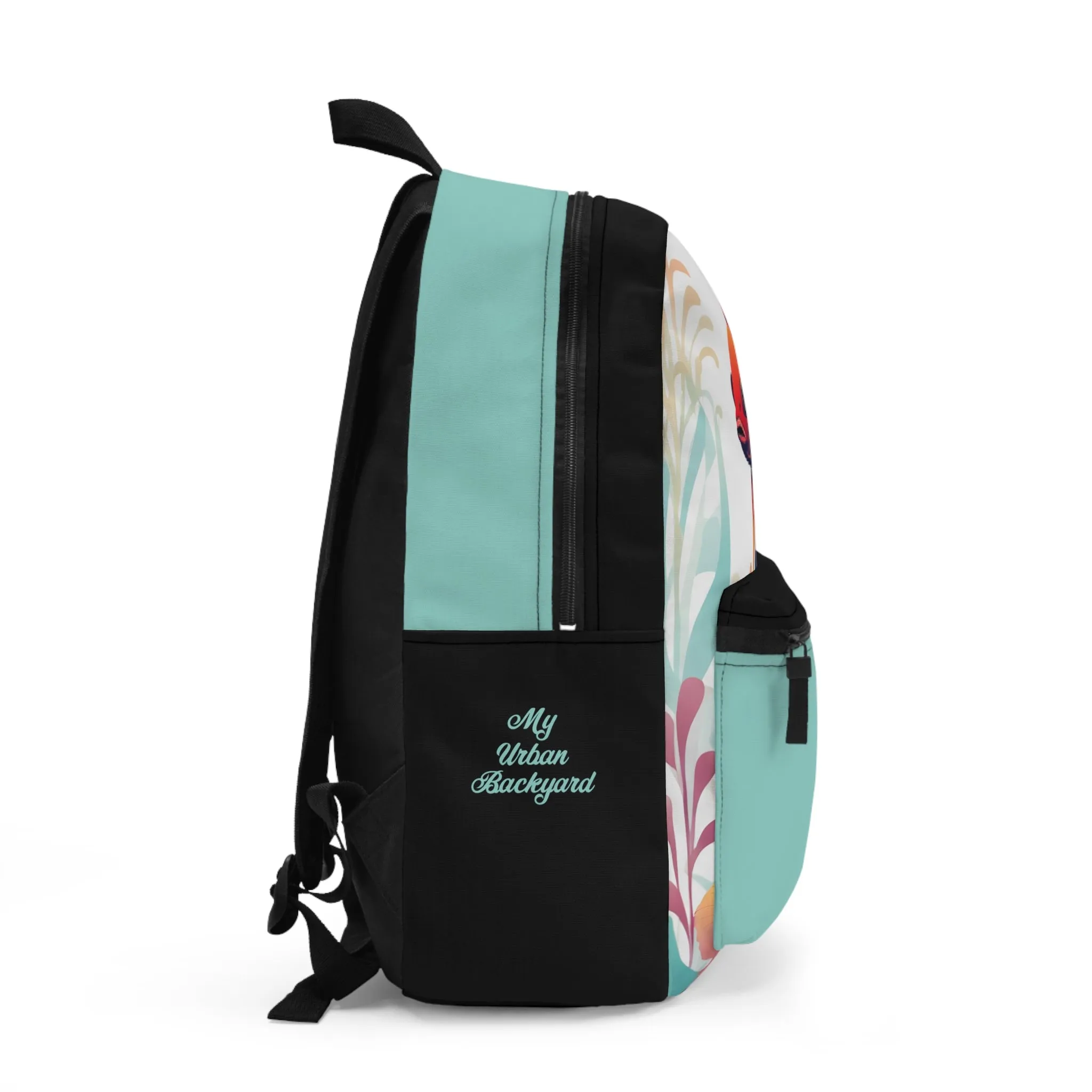 Colorful Betta Fish, Backpack with Computer Pocket and Padded Back