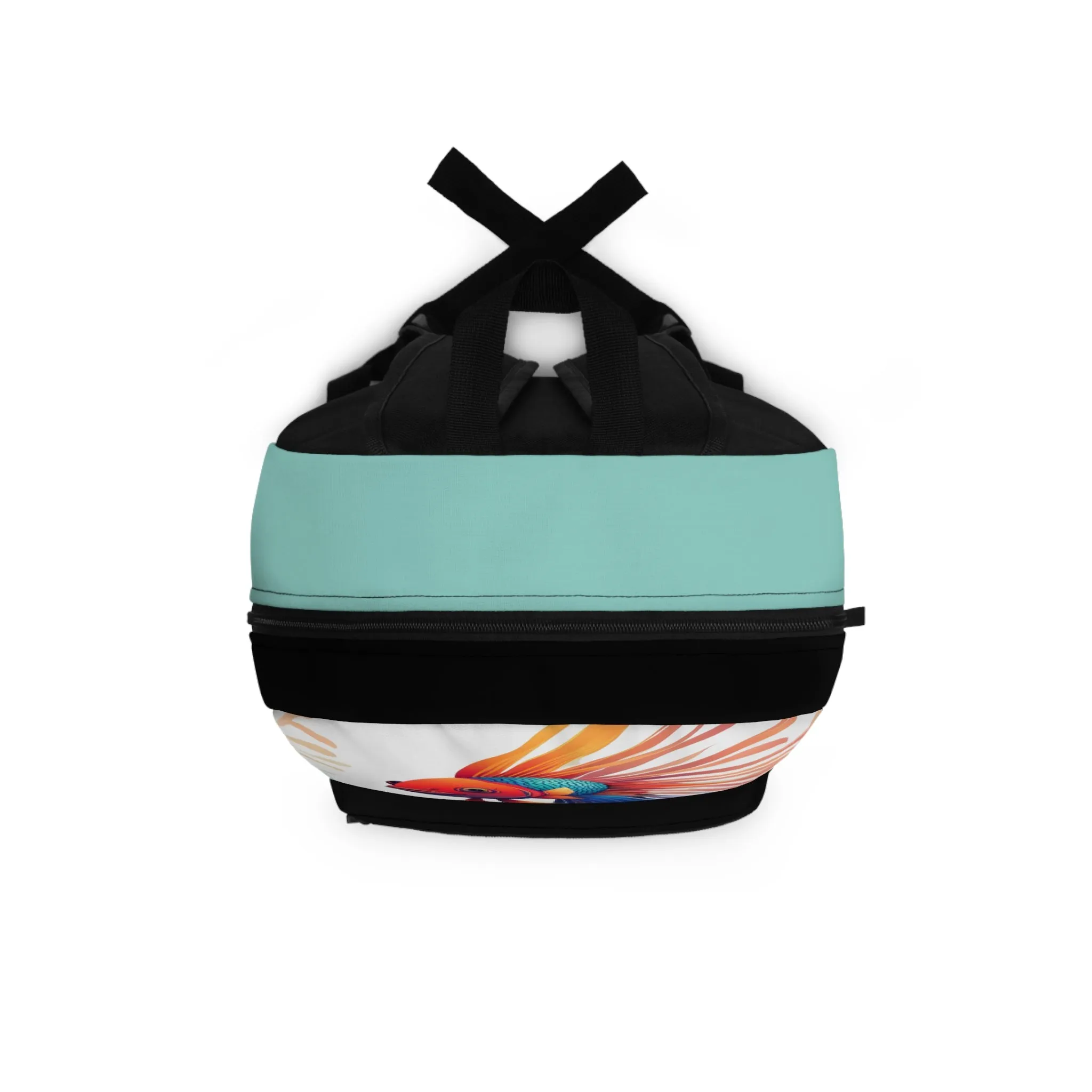 Colorful Betta Fish, Backpack with Computer Pocket and Padded Back