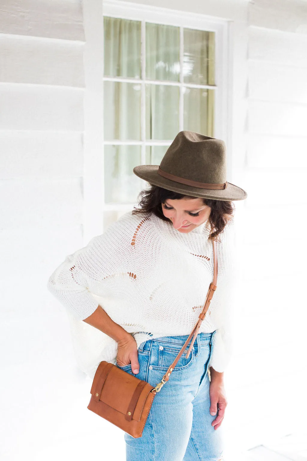 Crossbody Strap in Vegetable Tanned Leather