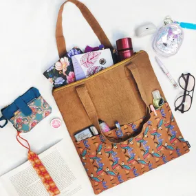 Gond Tote Bag- Mustard Bird