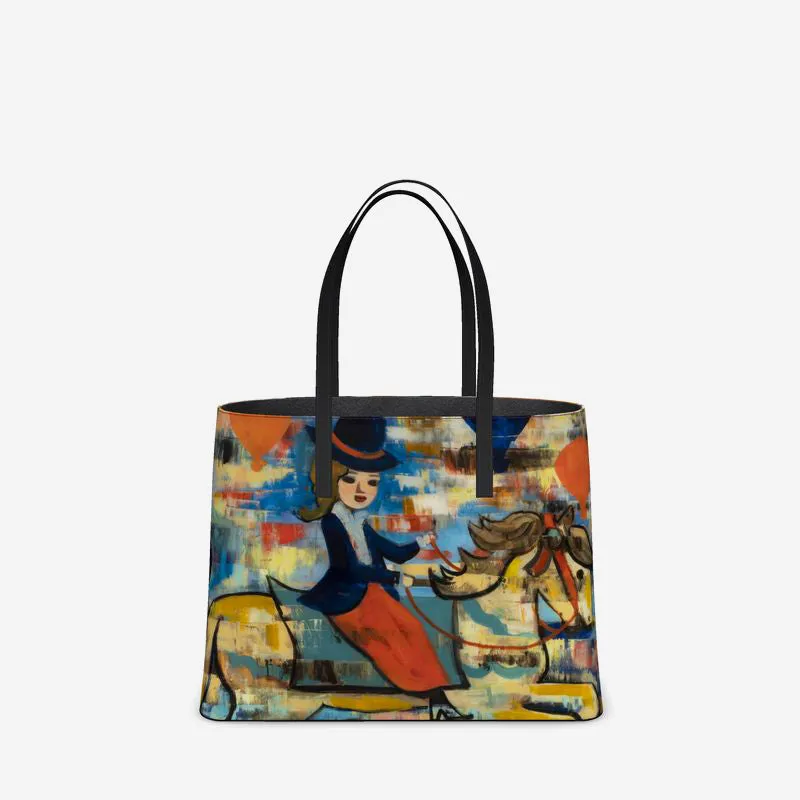 Happy Balloon Leather Tote