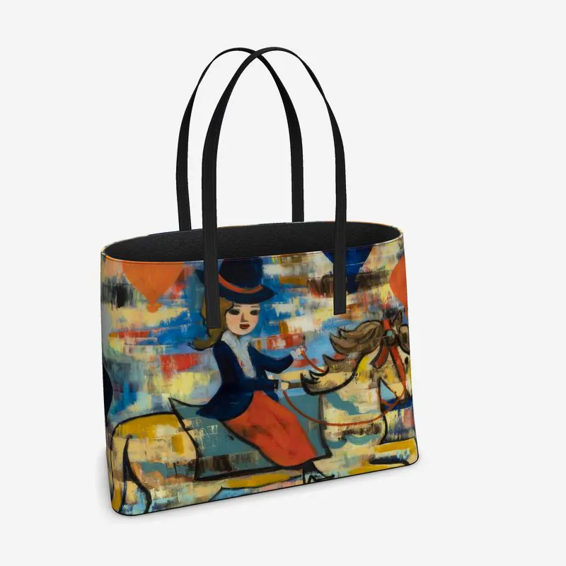 Happy Balloon Leather Tote