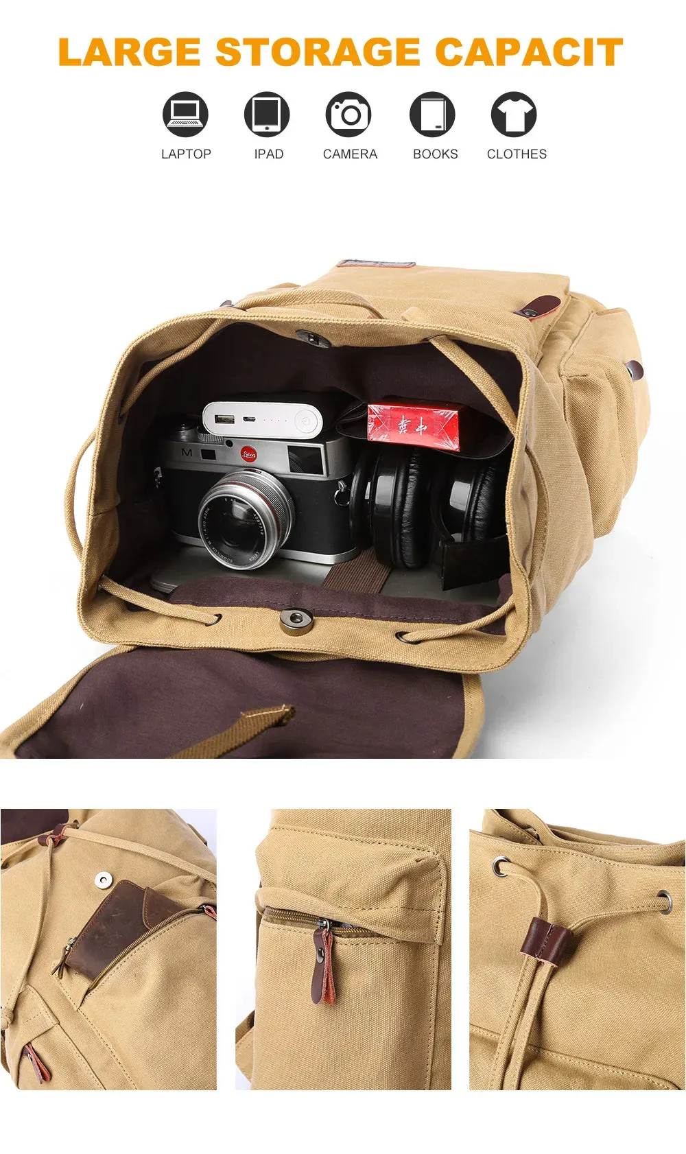 iCoolDown™ Vintage Backpack Laptop - 15.6 Inch