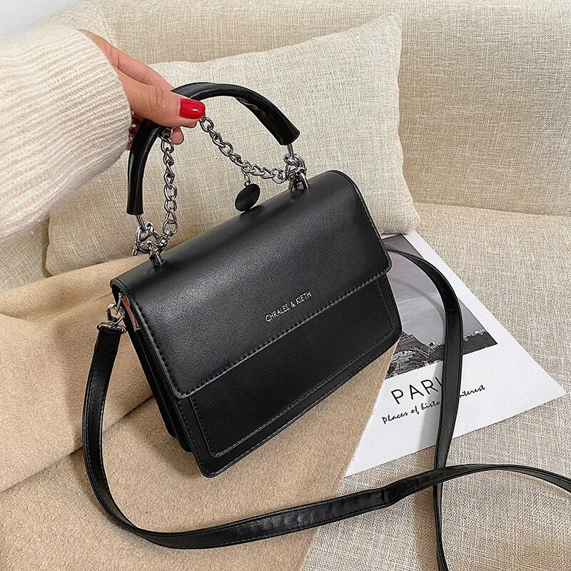 Large Capacity Leather Shoulder Bags for Women 2021 Female Fashion Daily Totes Lady Solid Color Messenger Bag Elegant Handbags