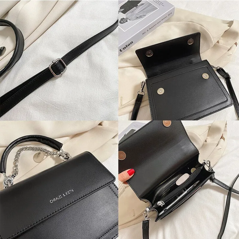 Large Capacity Leather Shoulder Bags for Women 2021 Female Fashion Daily Totes Lady Solid Color Messenger Bag Elegant Handbags