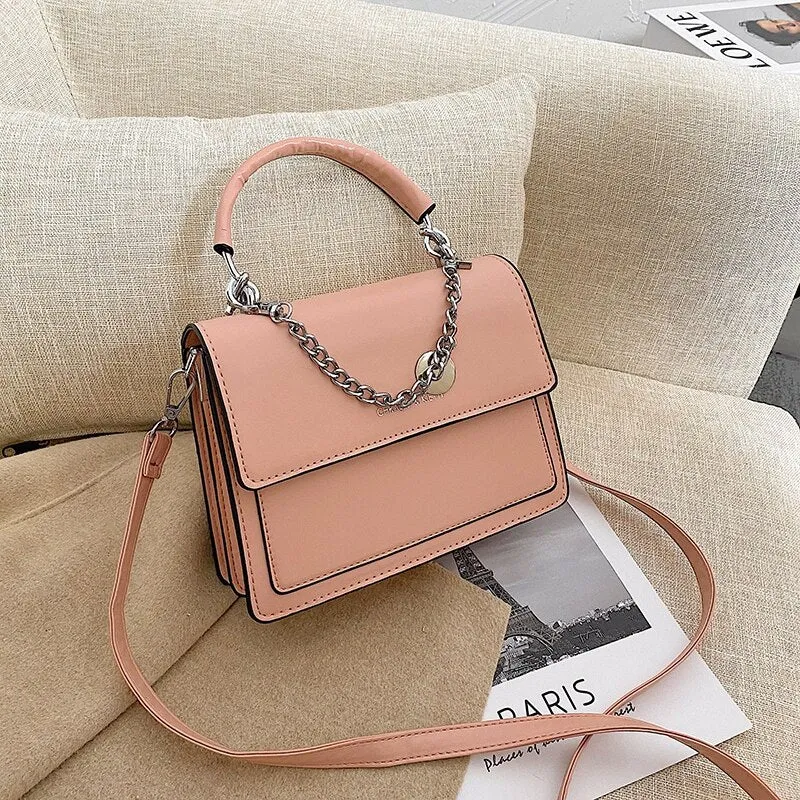 Large Capacity Leather Shoulder Bags for Women 2021 Female Fashion Daily Totes Lady Solid Color Messenger Bag Elegant Handbags