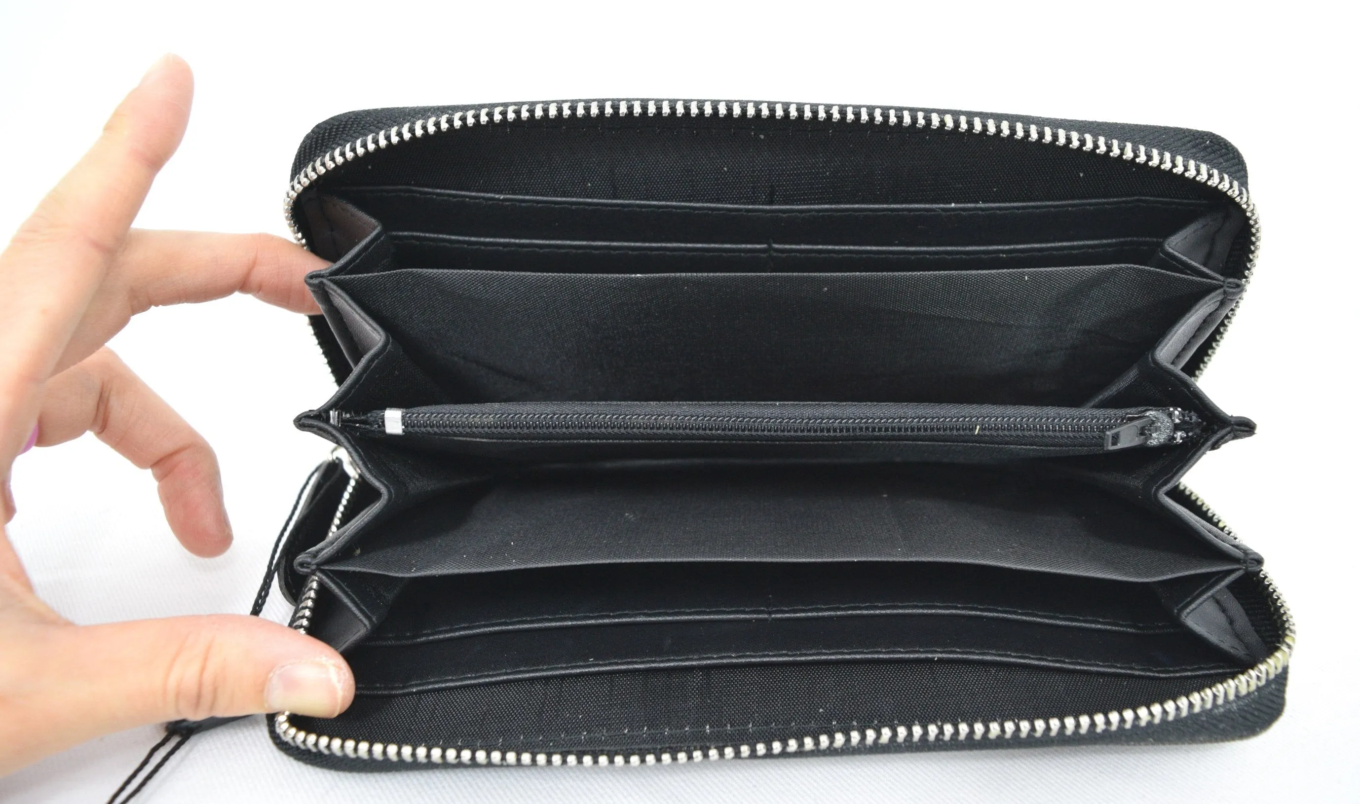 Liquor Brand Black Magic Ouija Board and Planchette Zip Around Clutch Wallet