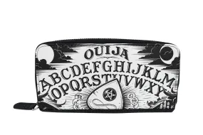 Liquor Brand Black Magic Ouija Board and Planchette Zip Around Clutch Wallet