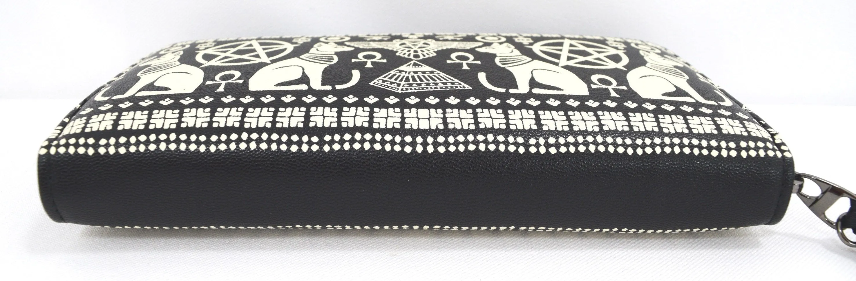Lost Queen Anubis Gothic Egyptian Cat Pyramid Occult Goth Zip Around Wallet
