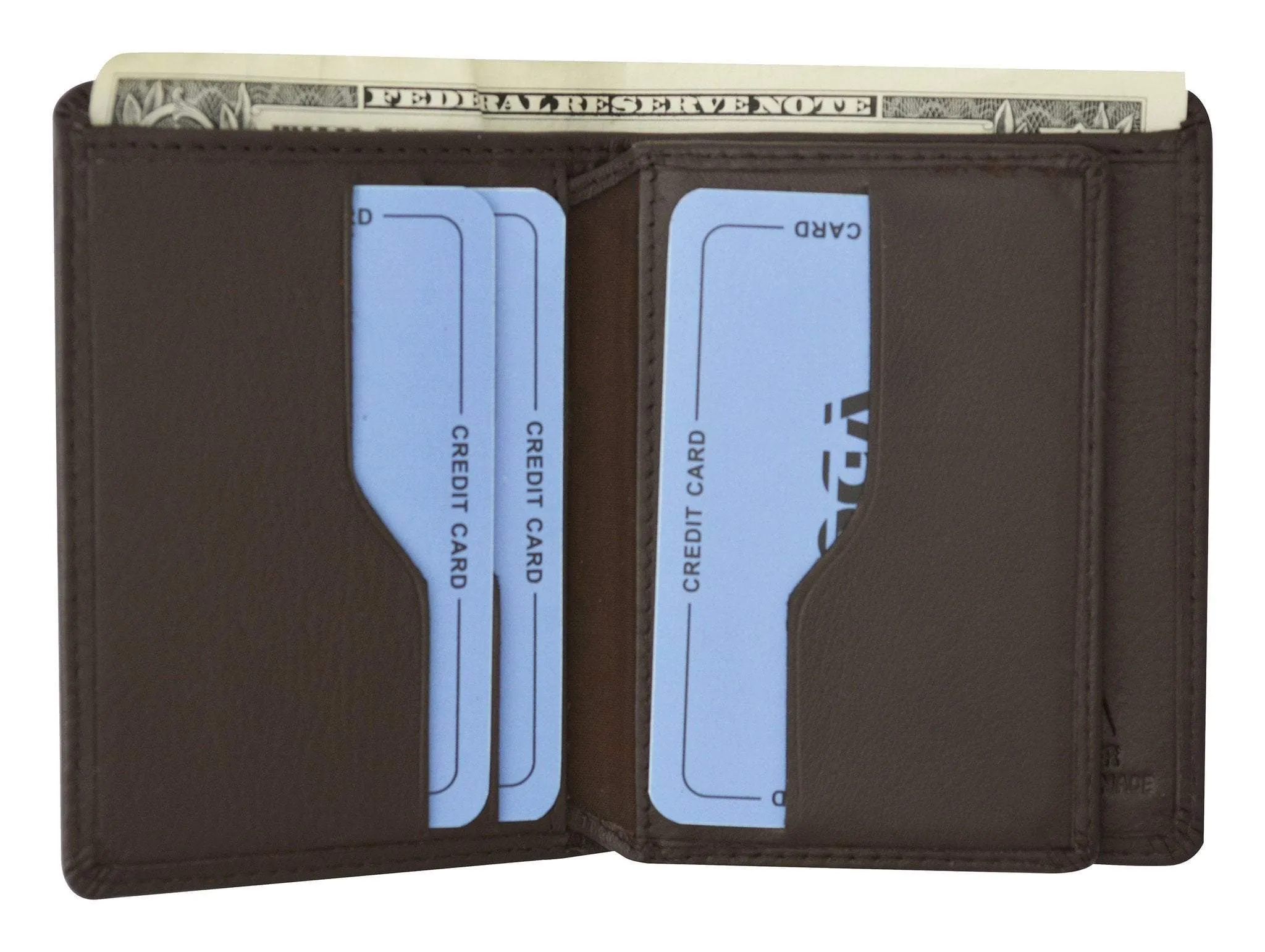 Moga Small Compact Credit Card ID Holder Wallet High End Leather 90074