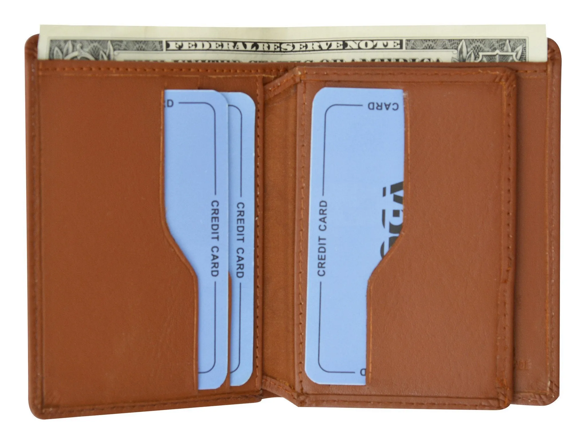 Moga Small Compact Credit Card ID Holder Wallet High End Leather 90074