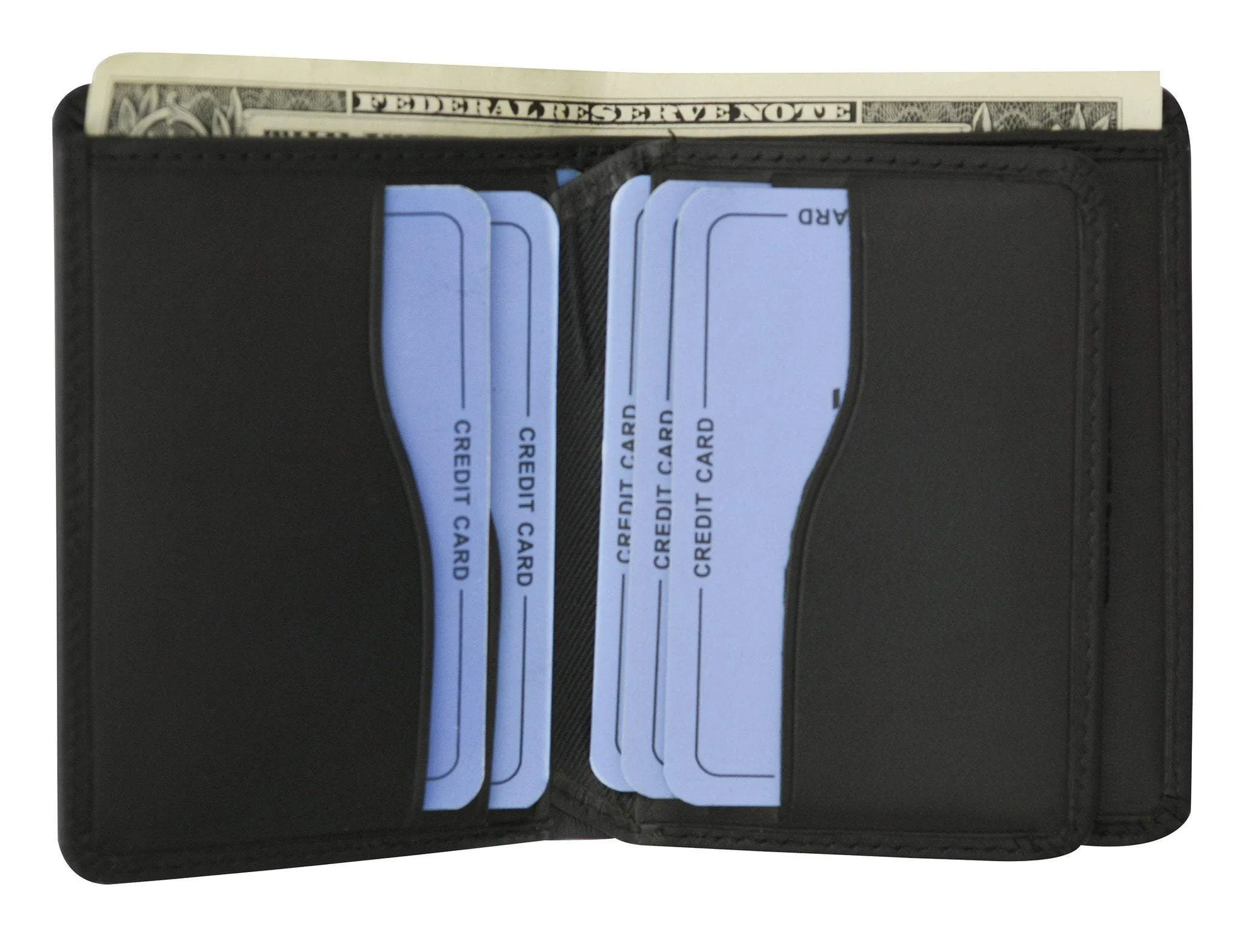 Moga Small Compact Credit Card ID Holder Wallet High End Leather 90074