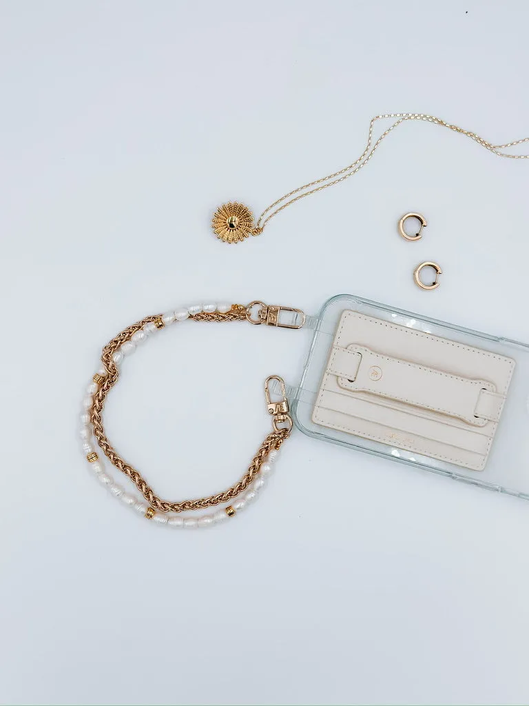 Off White Hoop Phone Wallet - MagSafe (RFID)