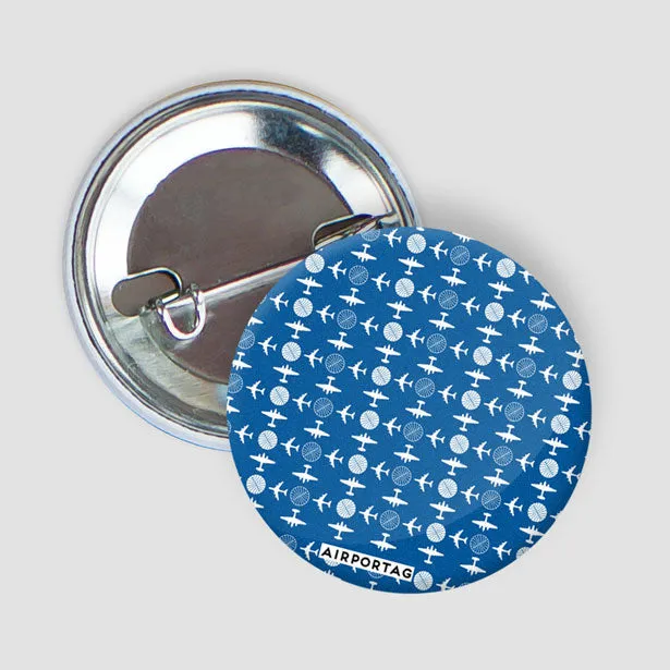 Pan Am Plane Pattern - Button