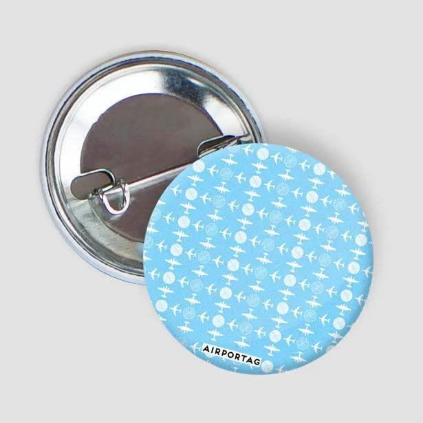 Pan Am Plane Pattern - Button