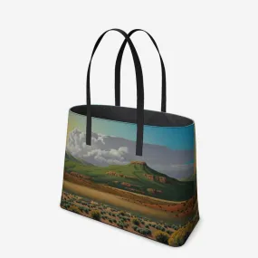Pedernal Morning Leather Tote (Textured)
