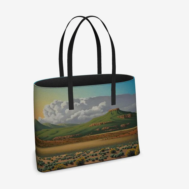 Pedernal Morning Leather Tote (Textured)