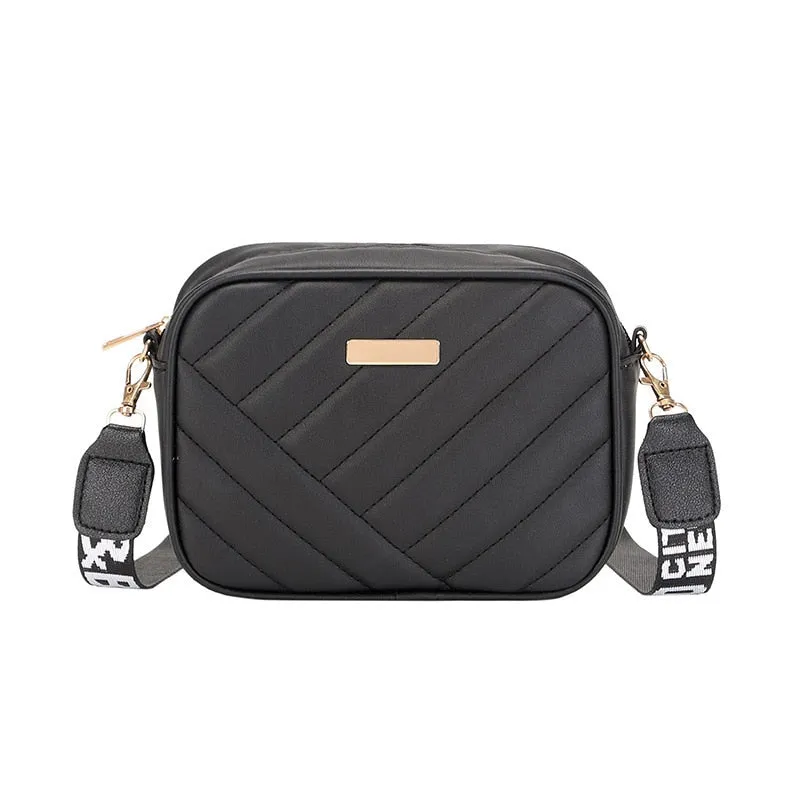 PU Leather Messenger Bag Zipper Handbag