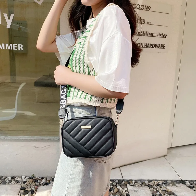 PU Leather Messenger Bag Zipper Handbag