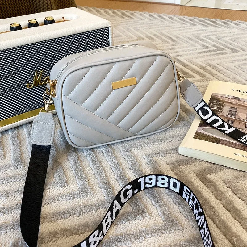 PU Leather Messenger Bag Zipper Handbag