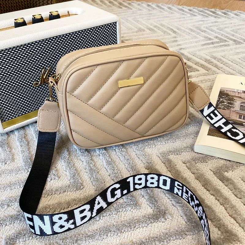 PU Leather Messenger Bag Zipper Handbag