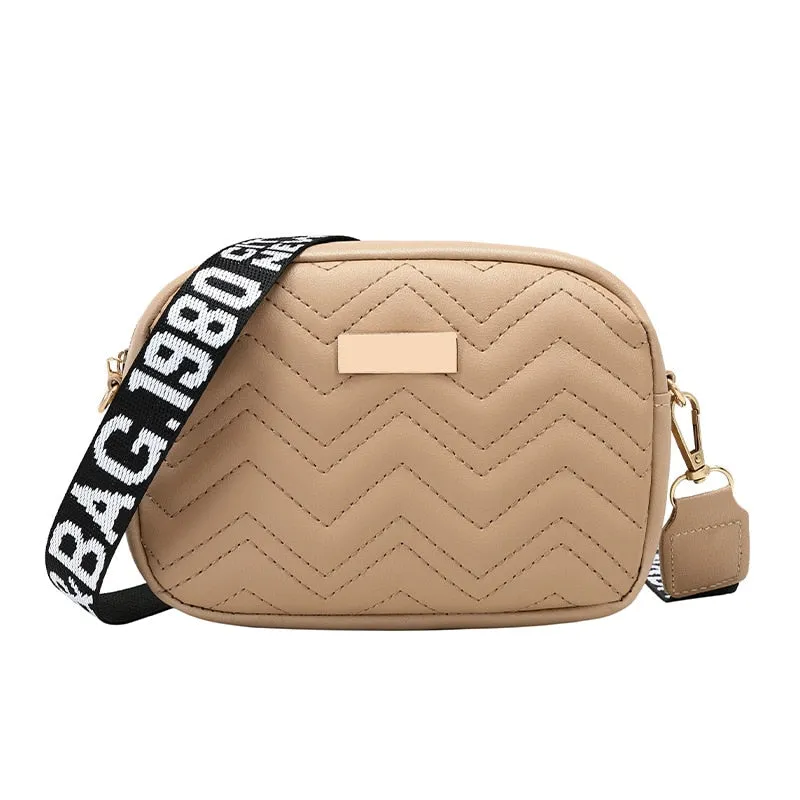 PU Leather Messenger Bag Zipper Handbag