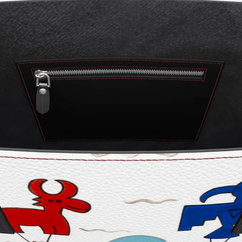 Pueblo Shapes Leather Tote (Textured)