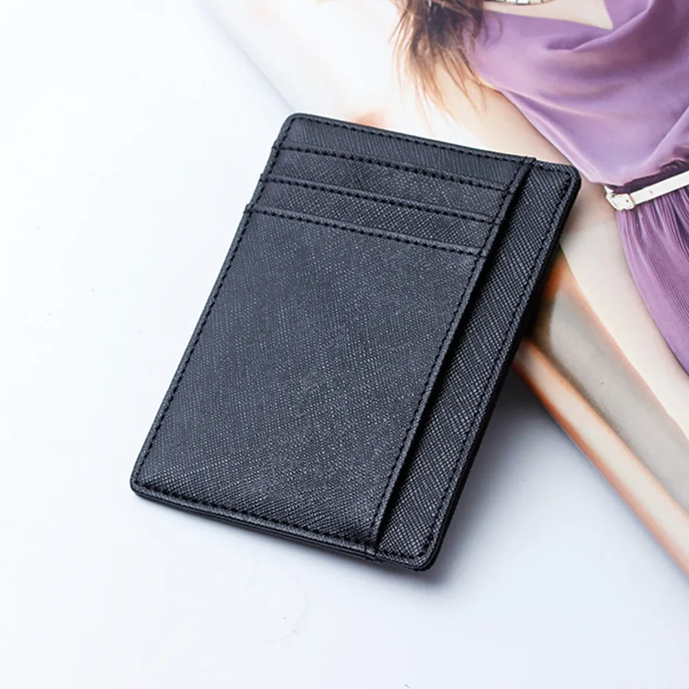 RFID Slim Leather Blocking Card Holder